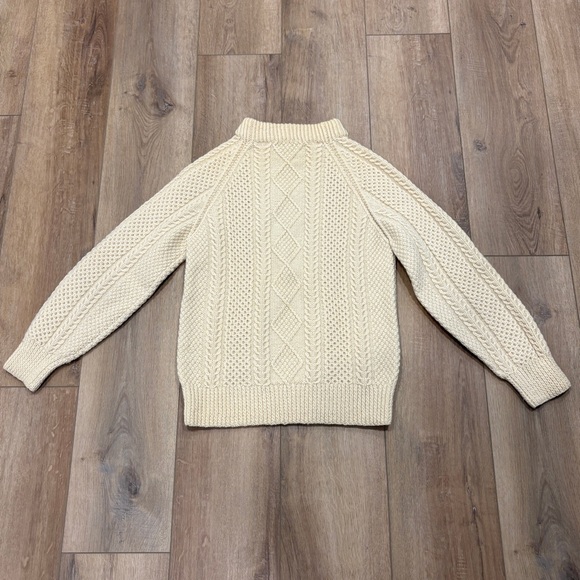VTG! 🌟STANDUN🌟 WOOL FISHERMAN CABLE KNIT SWEATER MADE IN IRELAND HARRODS SZ S - Picture 6 of 6